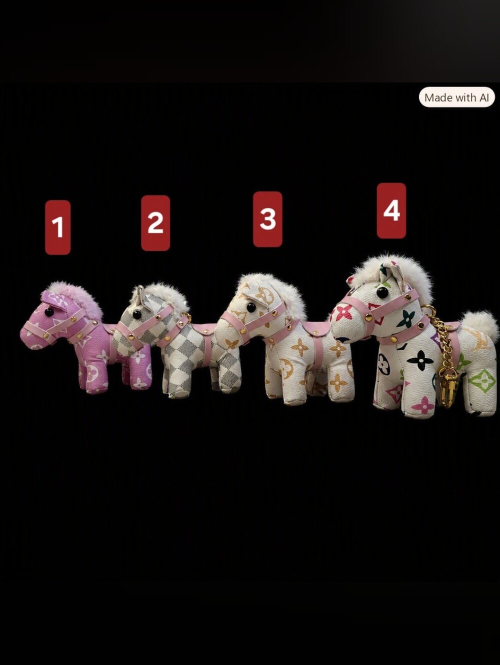 Designer-Inspired Pink Plush Pony Toy